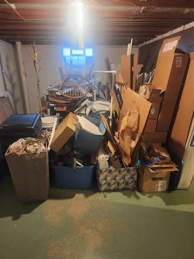 Roll-off dumpster container at job site for Roll Off Dumpster Rental in Geneva